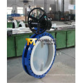 PFA Coated Double Flanged Butterfly Valve